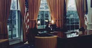 President Nixon at desk