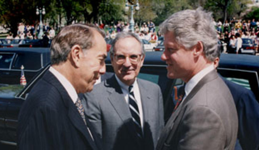 Bill Clinton and Bob Dole