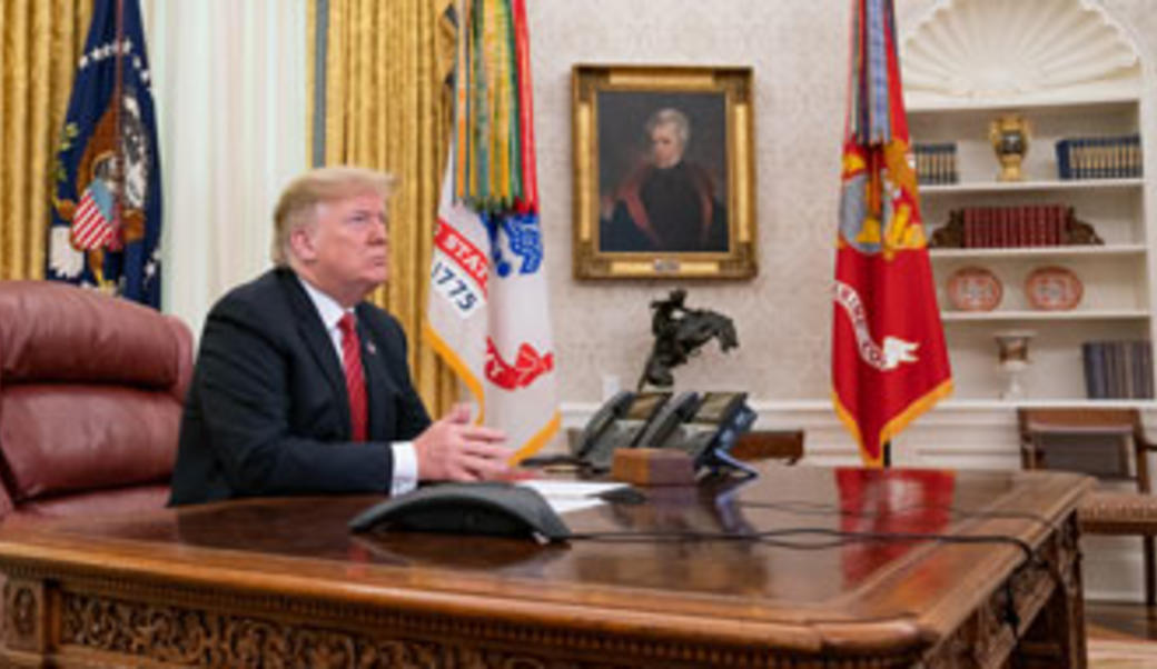 President Trump in the Oval Office