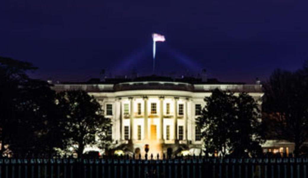 White House at night