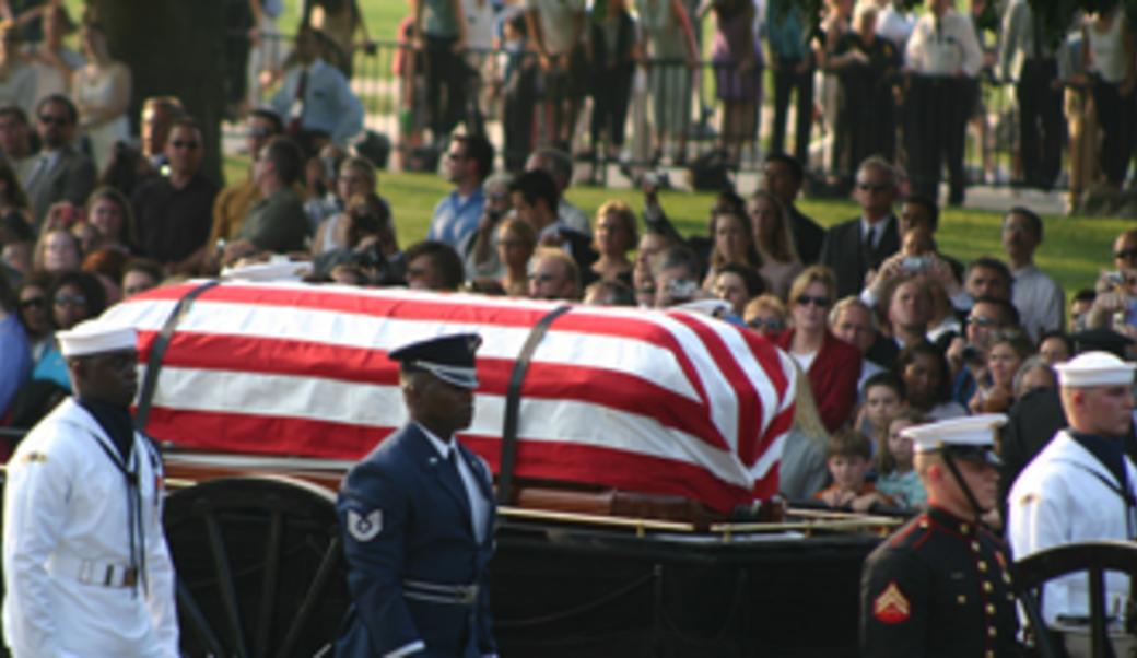 Ronald reagan's funeral procession in DC