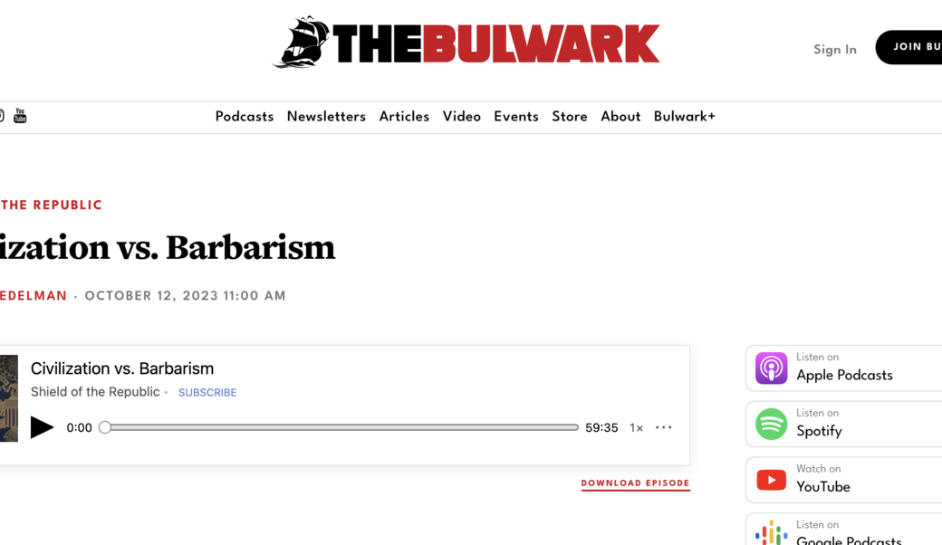 The Bulwark headline