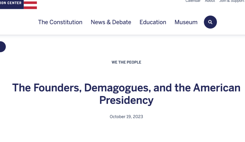 National Constitution Center headline