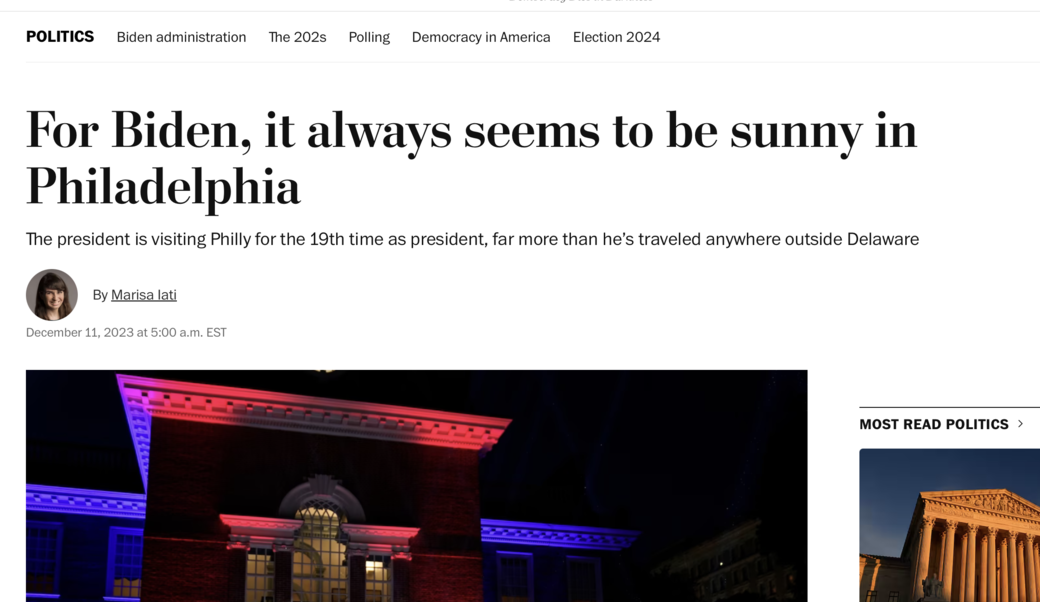 washington post headline