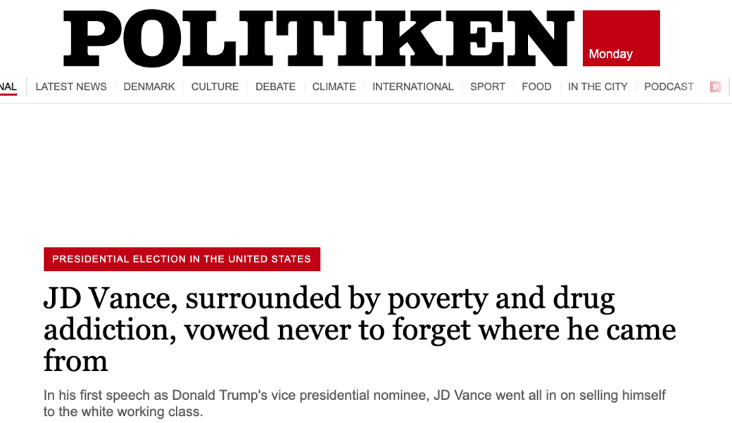 politiken headline