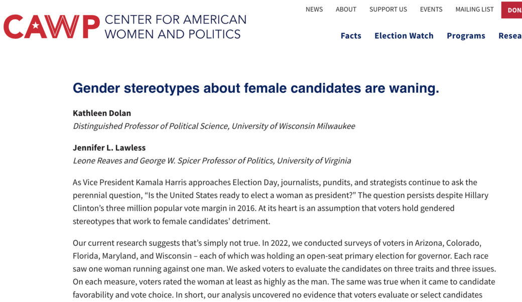 center for american women in politics headline