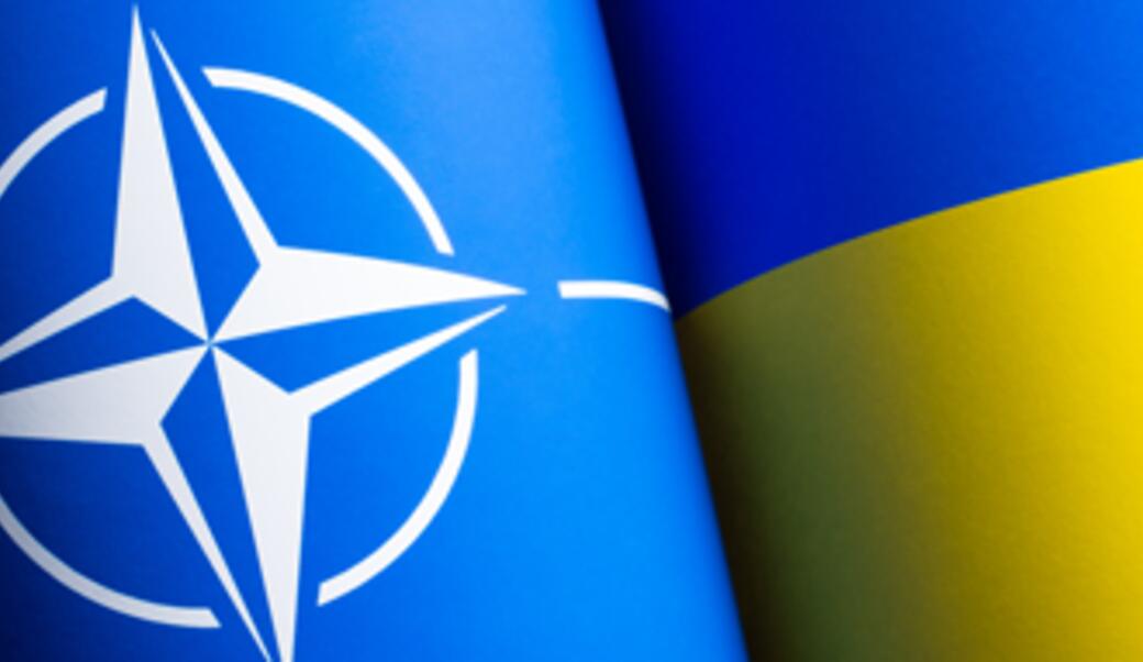 NATO and Ukraine flags