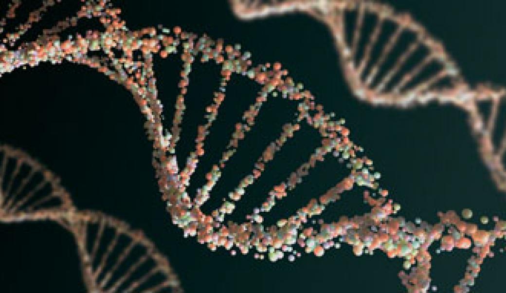 Illustration of DNA made of bubbles