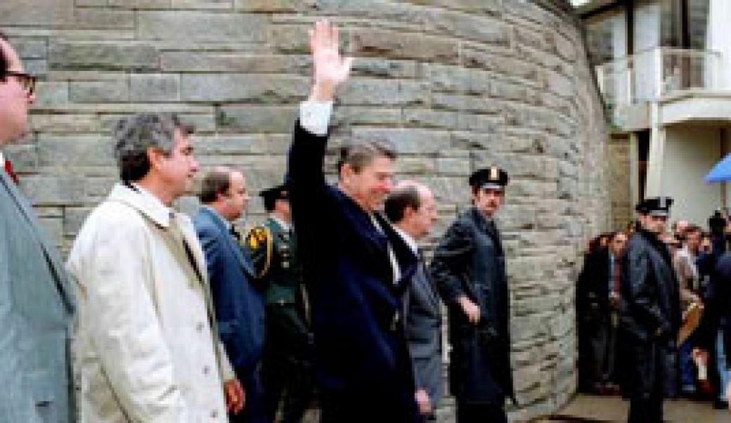 Reagan waving