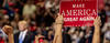 Trump rally with "Make America Great Again" sign