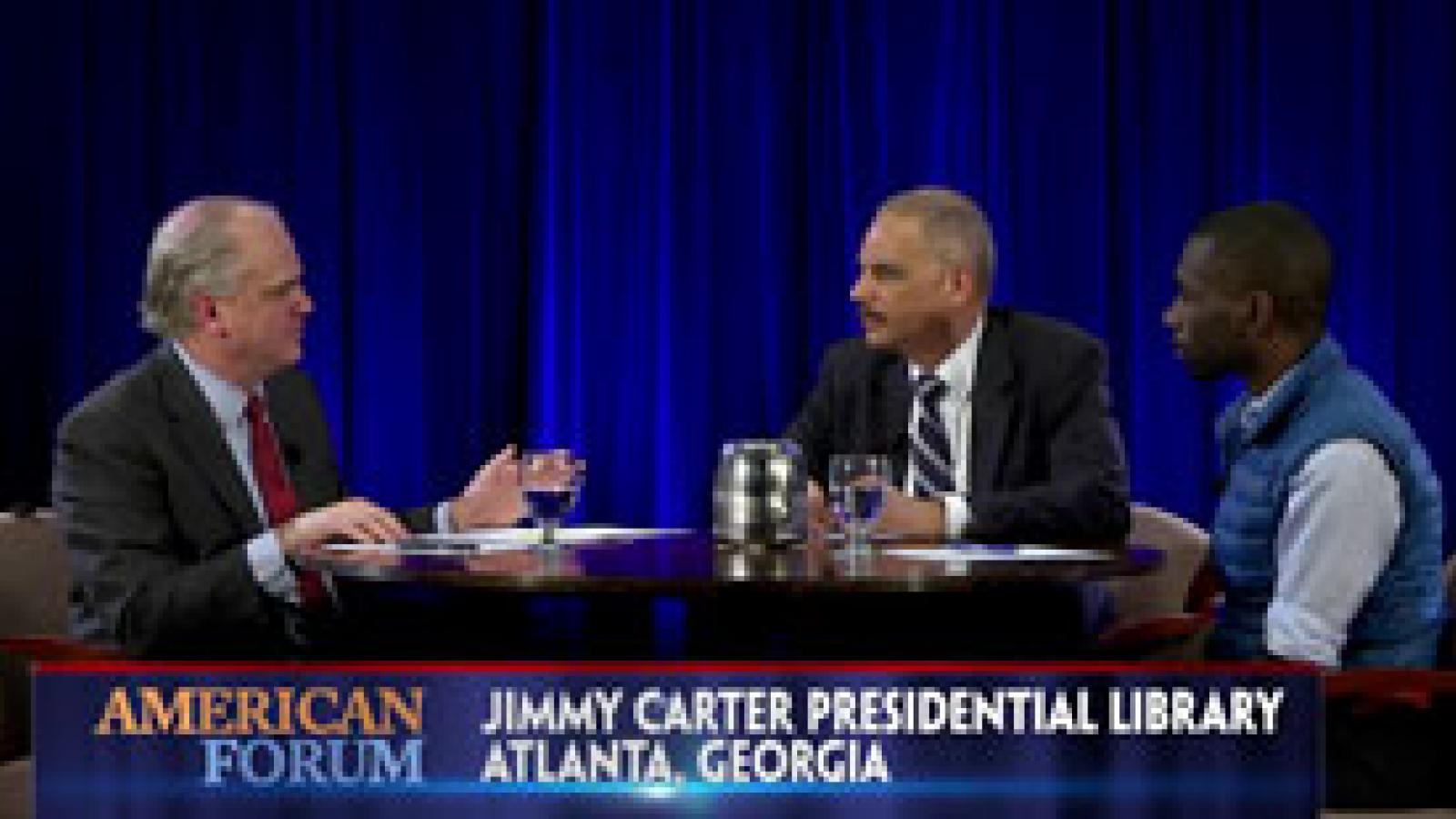 Eric Holder and DeRay McKesson